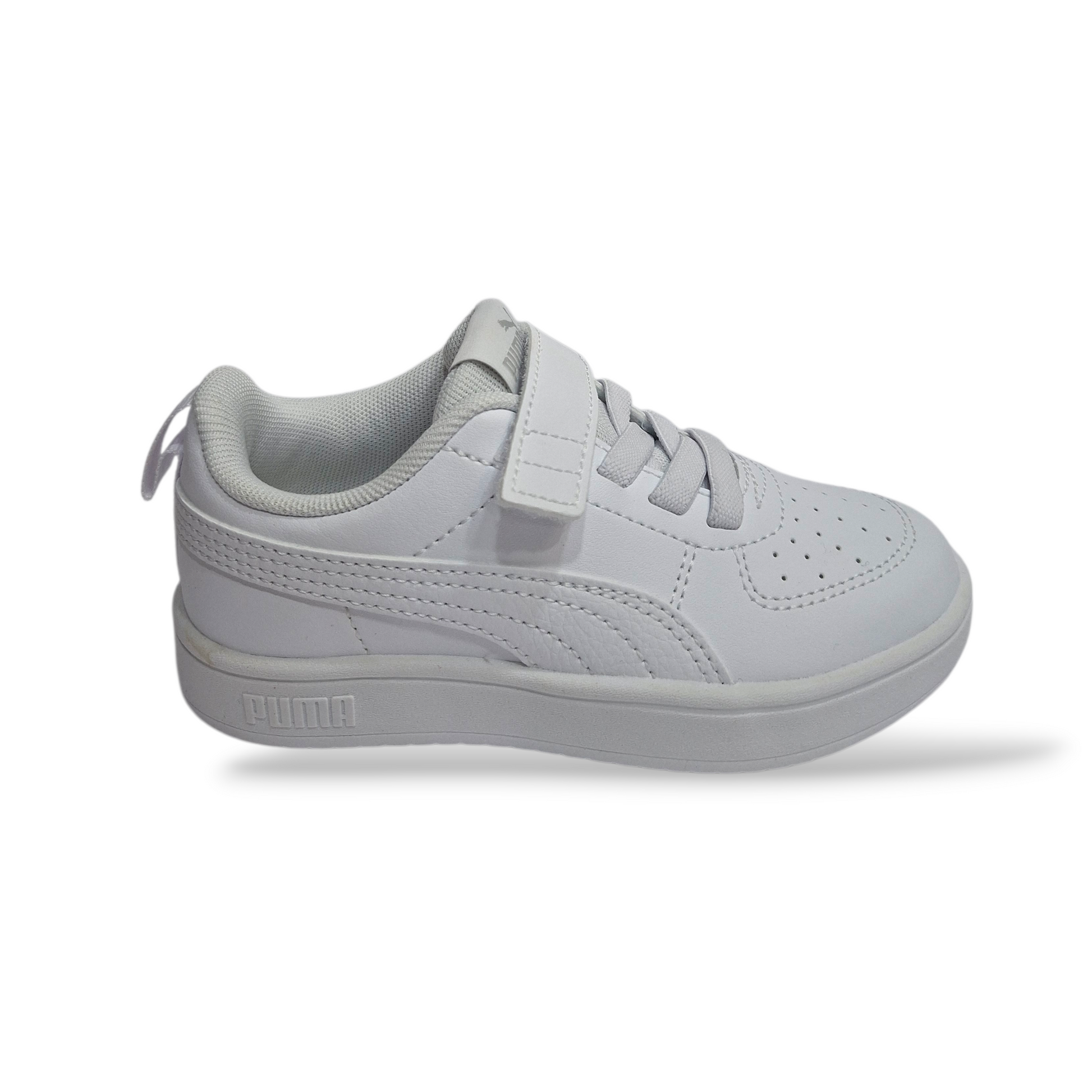 Sneakers-bambino-Puma-Rickie-bianco-velcro-lacci-elastici-Scarpetteria-Gica-Trani
