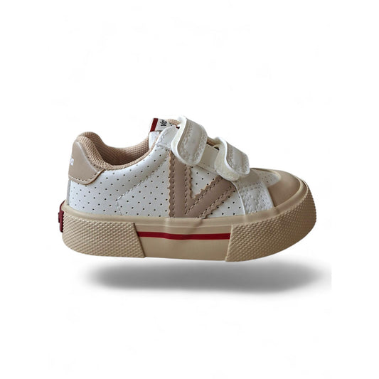 Sneakers bambino bianco pelle doppio velcro Victoria Tribu Scarpetteria Gica Trani
