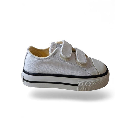 Sneakers bambino bianco tela doppio velcro Victoria Tribu Scarpetteria Gica Trani

