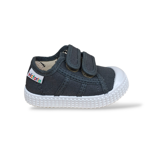Sneakers bambino Victoria Basket Tiras Lona grigio tela velcro casual