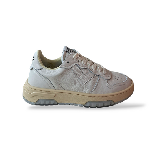 Sneakers bambino ragazzi 2B12 Junior Hyper bianche pelle laccio Scarpetteria Gica Made in Italy
