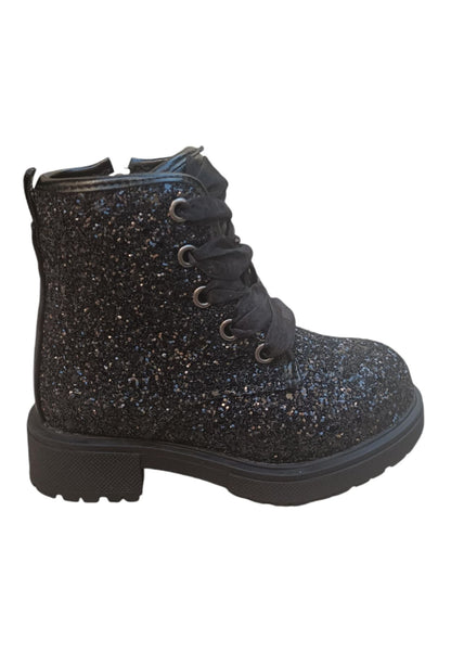 Anfibio bambina Gioseppo Surany nero glitter zip laterale urban style
