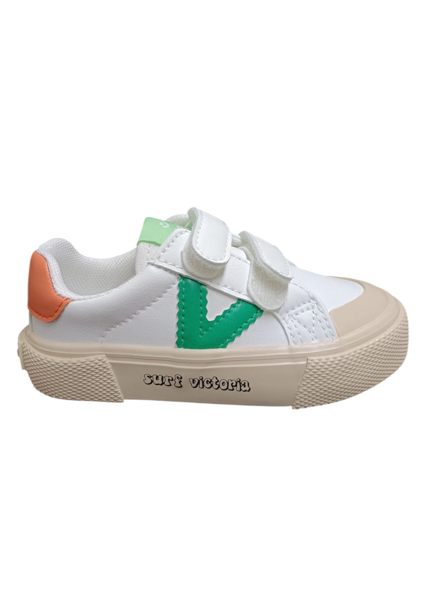Scarpe sneakers Bambini e ragazzi Victoria tribu  bianco-verde-arancione velcro