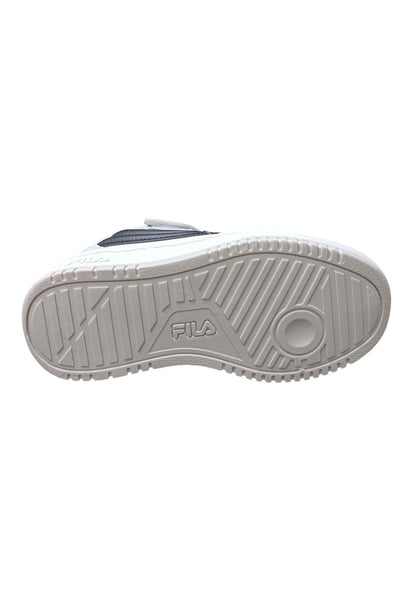 Scarpe sneakers Unisex bambini fila REGA  bianco-nero-celeste-grigio laccio elastico e velcro