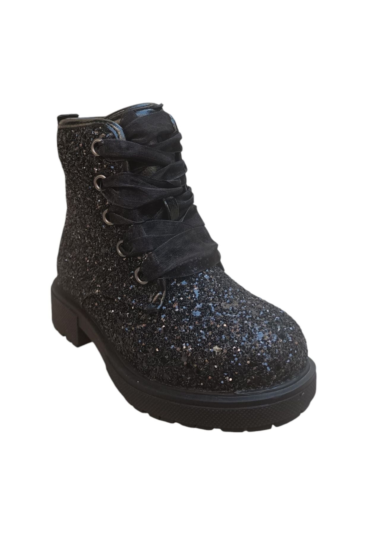 Anfibio bambina Gioseppo Surany nero glitter zip laterale urban style
