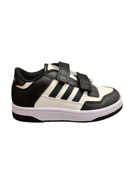 Adidas Papid Court Sneakers Bambino Ragazzo Bianco Nero - Scarpe Ginnastica Velcro
