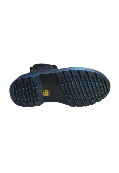 Anfibio bambina Gaelle Elisir nero pelle zip laterale urban style