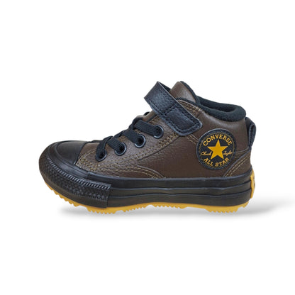 Scarpe sneakers Bambini e ragazzi converse malden street A18062C marrone-nero laccio elastico e velcro