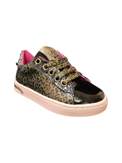 Scarpe sneakers Bambine e ragazze leoph FLAME 1E  nero-maculato-viola laccio
