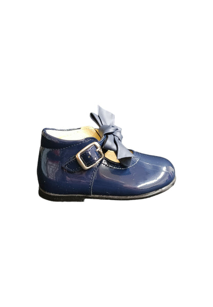 Ballerina primi passi Panyno B1528 blu vernice fibbia fiocco estraibile