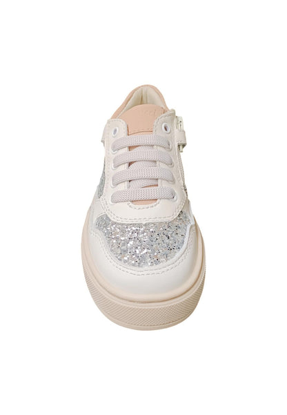 Scarpe sneakers Bambine e ragazze balducci KIABI  bianco-rosa laccio e zip laterale