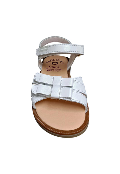 Sandalo bambina Pablosky Napa bianco pelle velcro comfort anatomico