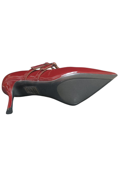 Décolleté donna Marina Galanti bordeaux pelle - Eleganza classica con fibbia