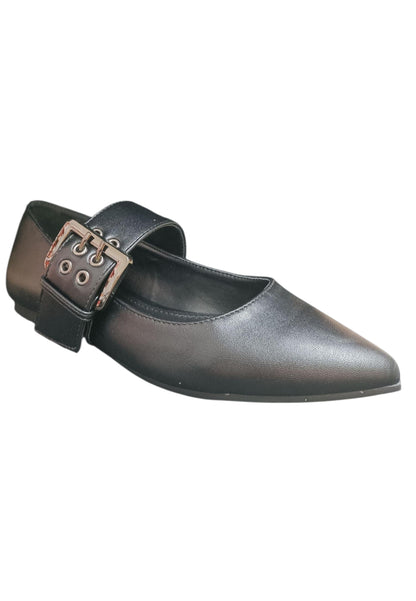 Ballerina donna Marina Galanti Punk nero pelle fibbia elegance style