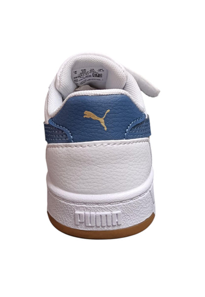 sarpe sneakers Bambini e ragazzi PUMA CAVEN  bianco-blue laccio elastico e velcro