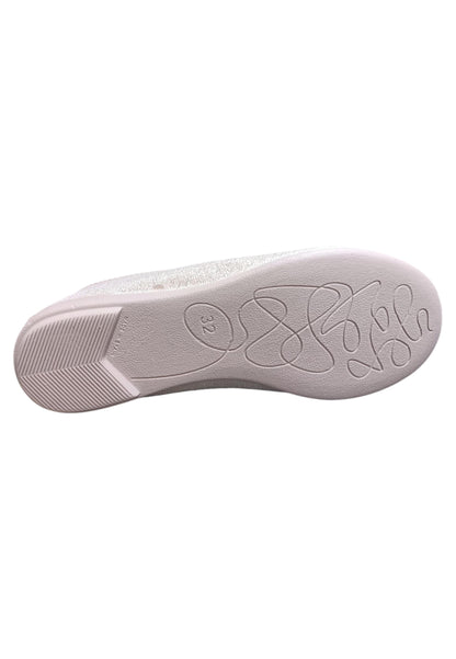 Ballerina bambina Vul-Ladi Candy bianco tela elastico comfort style