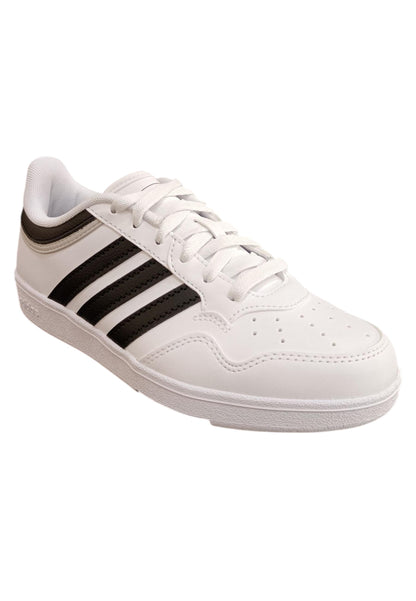 sarpe sneakers Bambini e ragazzi adidas hoops  bianco-nero laccio