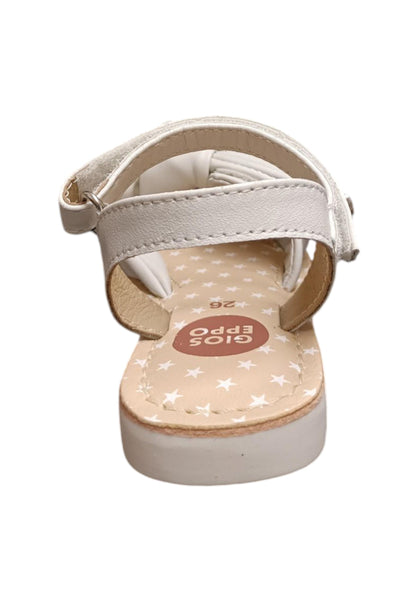 Sandalo bambina Gioseppo Wareham bianco pelle velcro comfort elegance