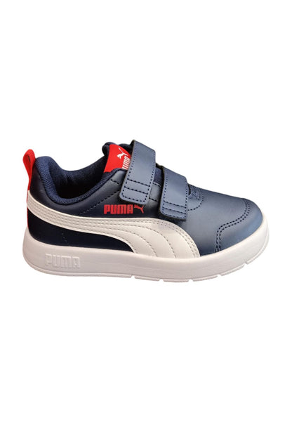 Scarpe sneakers Unisex bambini PUMA COURTFLEX  blue-bianco-rosso velcro