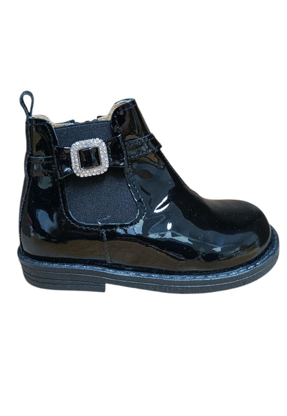 Stivaletti bambina Platis Martin nero pelle - Stile classico con zip laterale