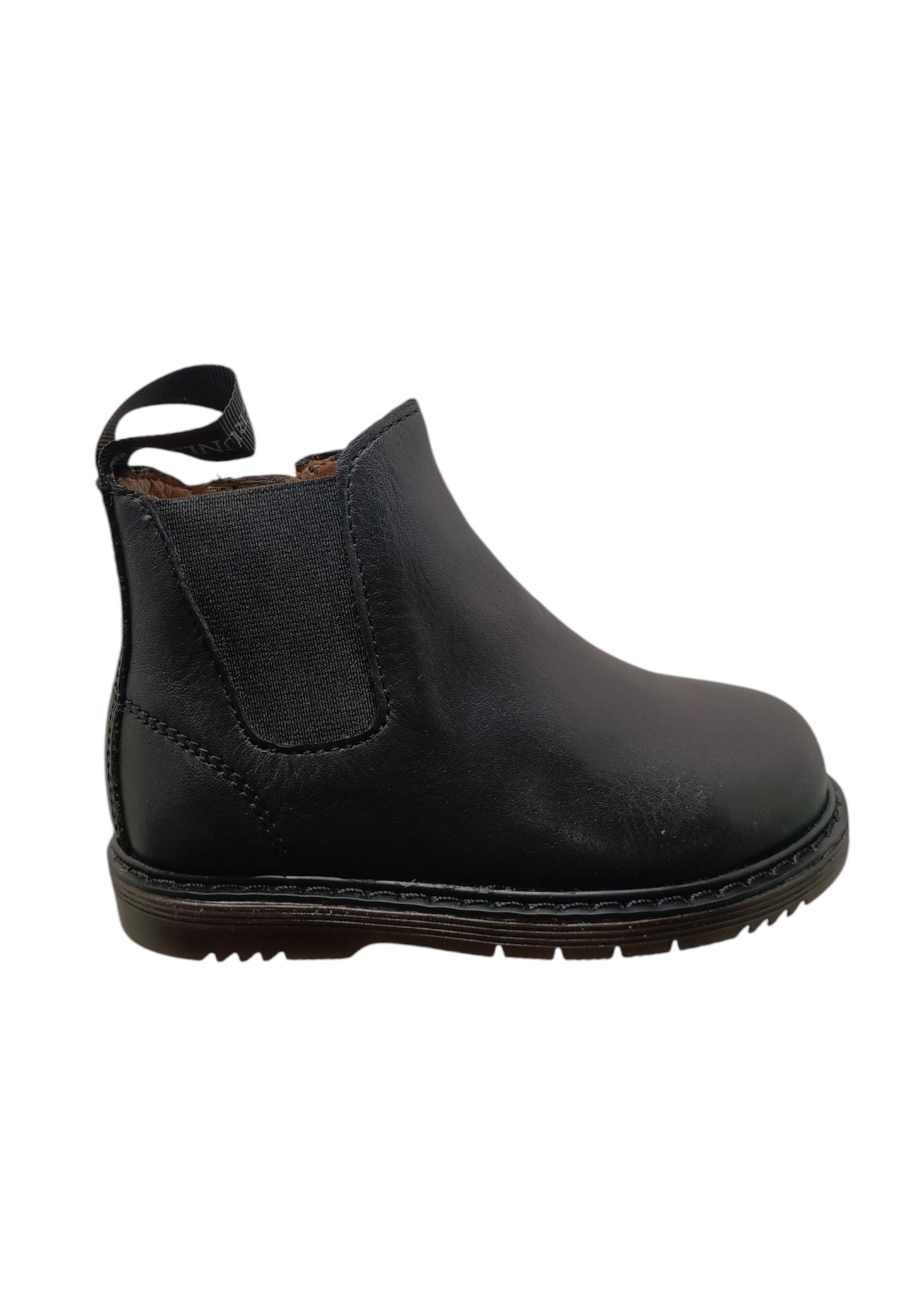 Stivaletti bambino Grunland Junior Nill nero pelle - Anfibi con zip laterale