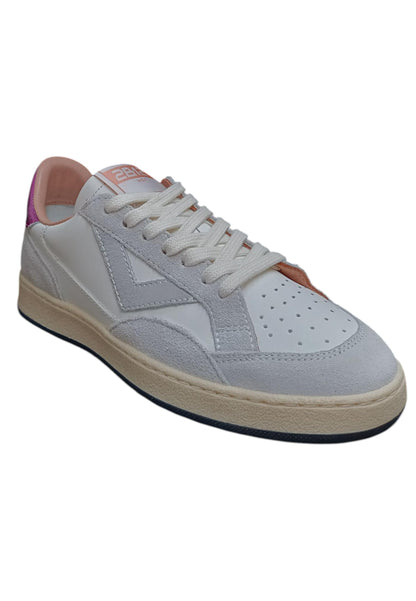 Scarpe sneakers Bambine e ragazze 2B12 JRPLAY bianco-grigio-fuxja laccio