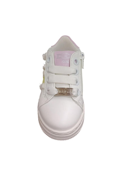Scarpe sneakers Bambine e ragazze cult william  bianco-giallo-verde-rosa laccio