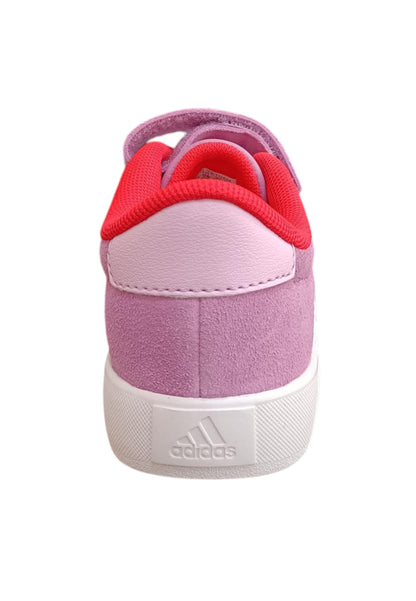 sarpe sneakers Bambini e ragazzi adidas GRAND COURT viola-bianco laccio elastico e velcro