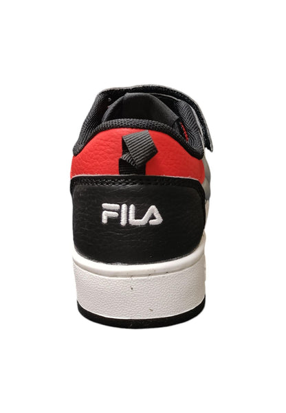 Scarpe sneakers Unisex bambini fila REGA  bianco-nero-celeste-grigio laccio elastico e velcro