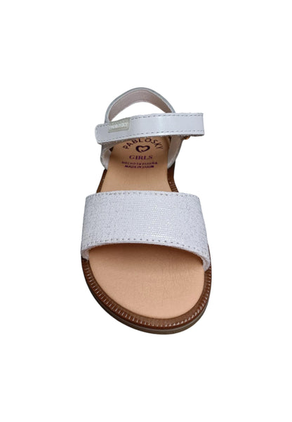 Sandalo bambina Pablosky Napa bianco pelle velcro comfort anatomico