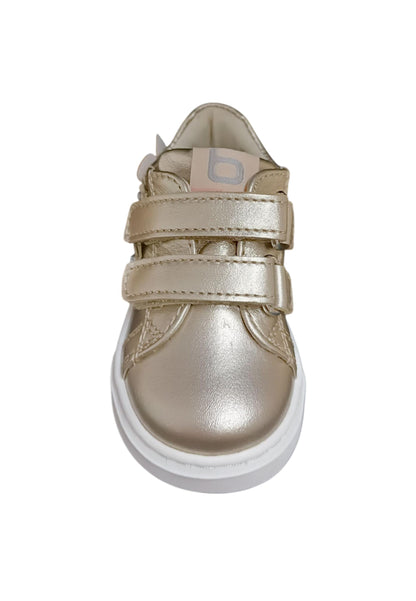 Sneakers primi passi bambina Balducci Cita oro pelle - Eleganza preziosa con velcro