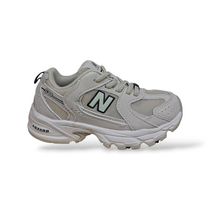 New Balance 530 Sneakers Bambini Ragazzi Beige Bianco | Taglia 20-40 | Pelle Tessuto | Scarpetteria Gica