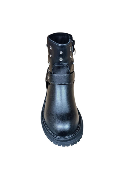 Stivaletti bambina Gioseppo Akeley nero pelle - Stile classico con zip laterale
