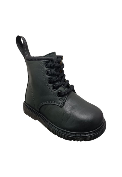 Anfibio bambino Grunland Junior Nill nero pelle zip laterale urban style