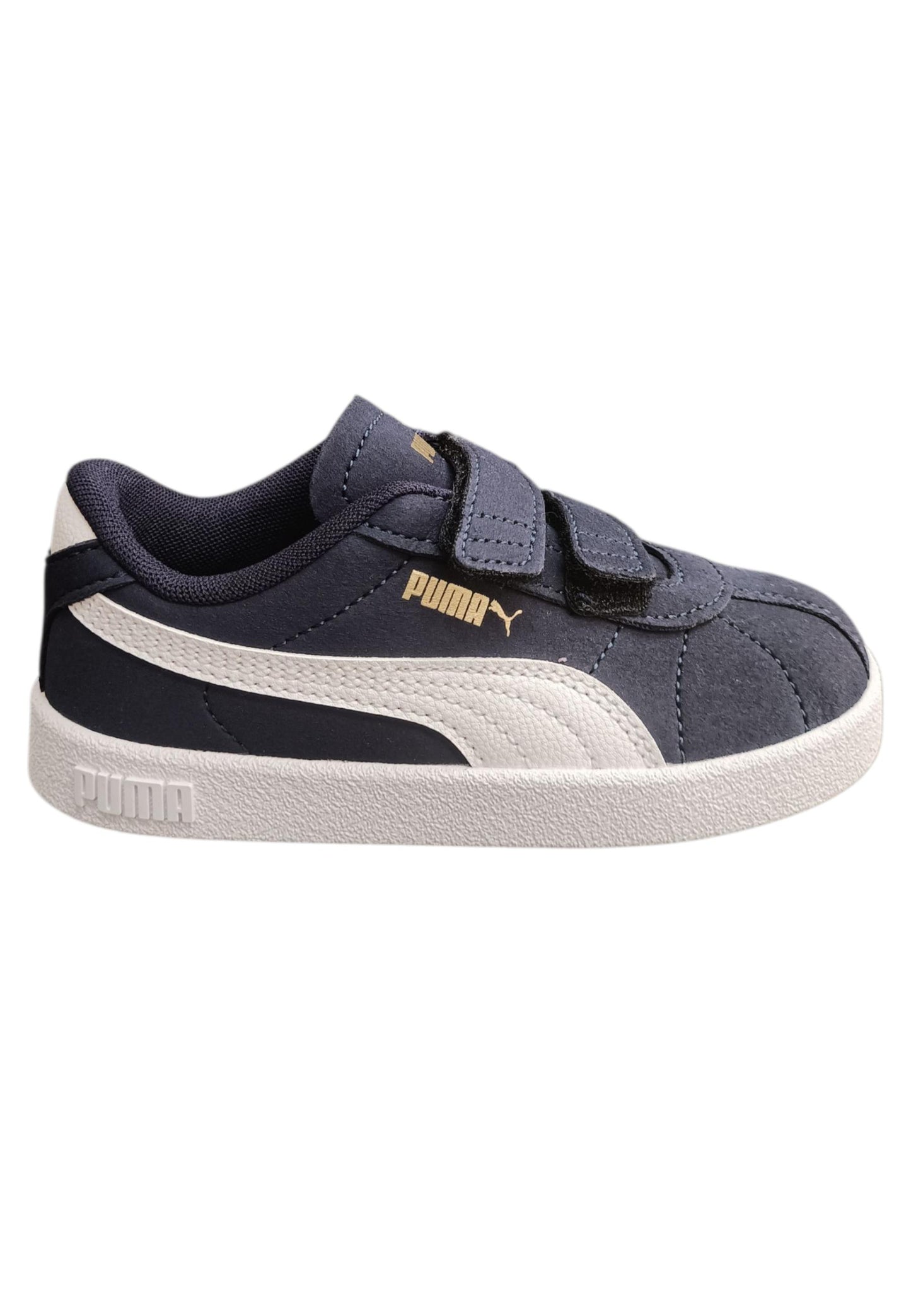 Sneakers Bambini Puma Club Blu Bianco Suede - Scarpe Ginnastica Velcro
