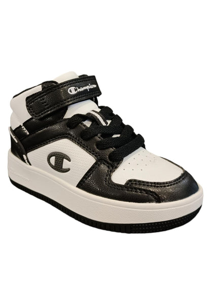 Scarpe sneakers Unisex bambini Champion REBOUND  bianco-nero laccio elastico