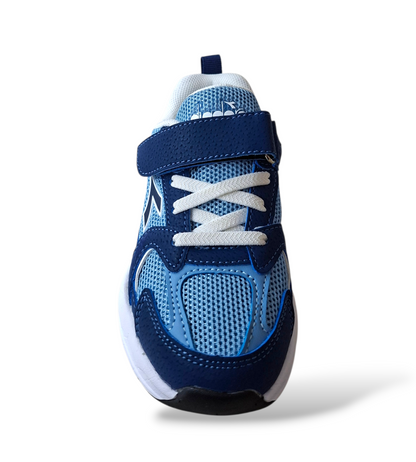 Diadora Alley – Sneakers Bambino Blu Celeste | Scamosciato e Velcro | Taglie 28-35