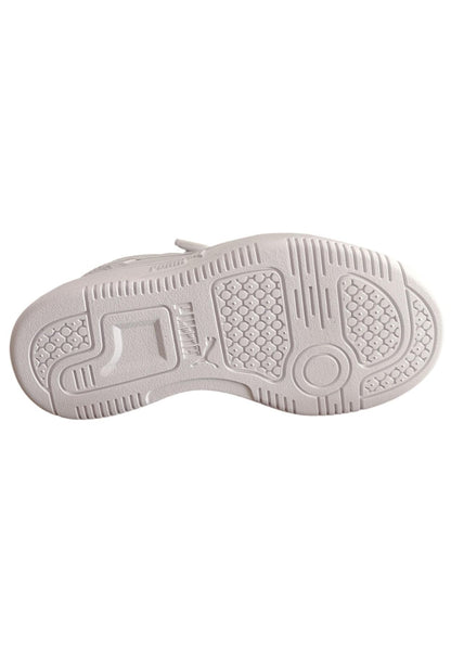 Scarpe sneakers Unisex bambini PUMA REBOUND  bianco-nero-blue laccio elastico e velcro