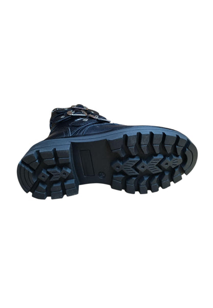 Anfibio bambina Gaelle Glory nero pelle zip laterale urban style