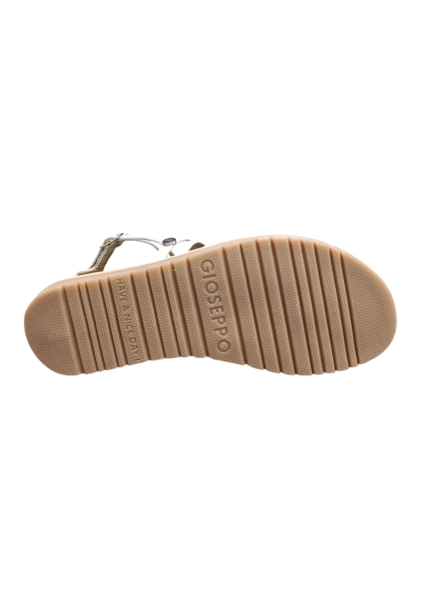 Sandalo bambina Gioseppo Onalaska bianco pelle fibbia comfort elegance