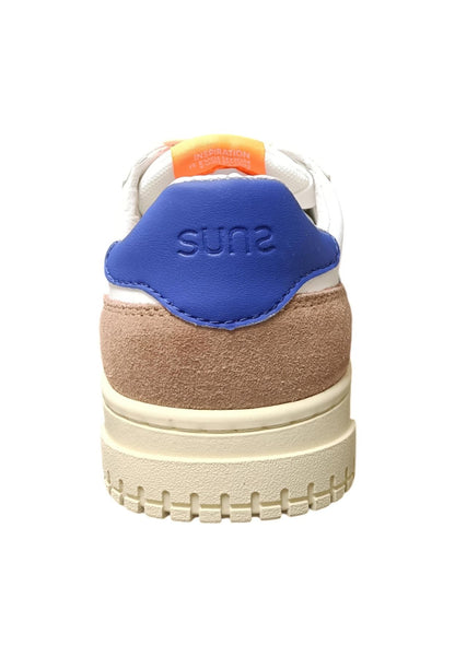 Scarpe sneakers Unisex bambini SUNS EXPLORER  bianco-azzurro-taupe 20-35 velcro/ 36-39 laccio