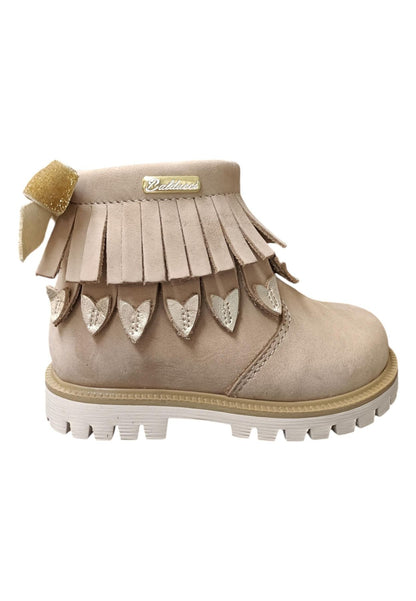 Stivaletto Bambina Balducci MATRIX Taupe Oro con Zip - Primi Passi Suede