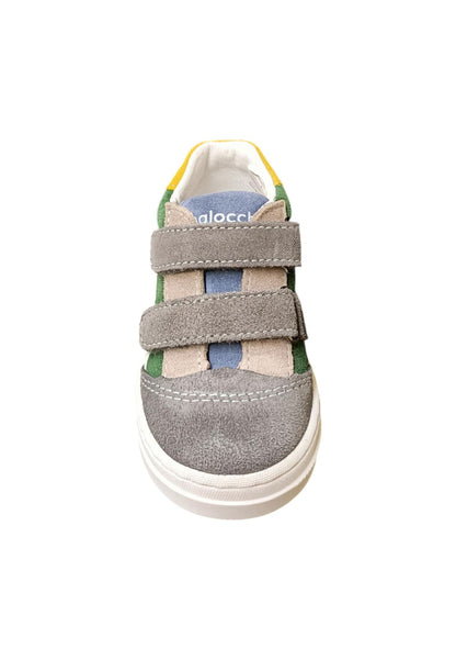 Scarpe sneakers Unisex bambini balocchi MINI  grigio-verdone-giallo-bianco velcro