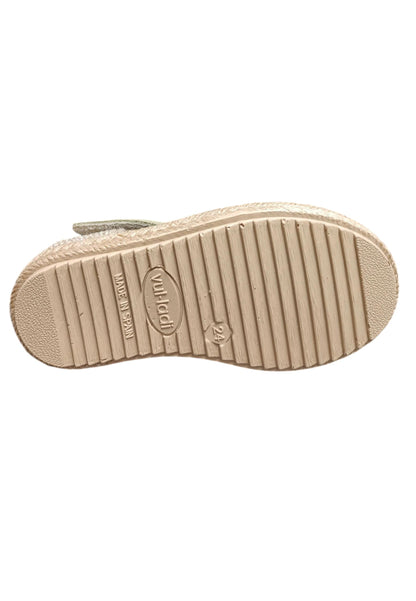 Espadrillas bambina Vul-Ladi Carla beige rosa verde tela velcro summer style