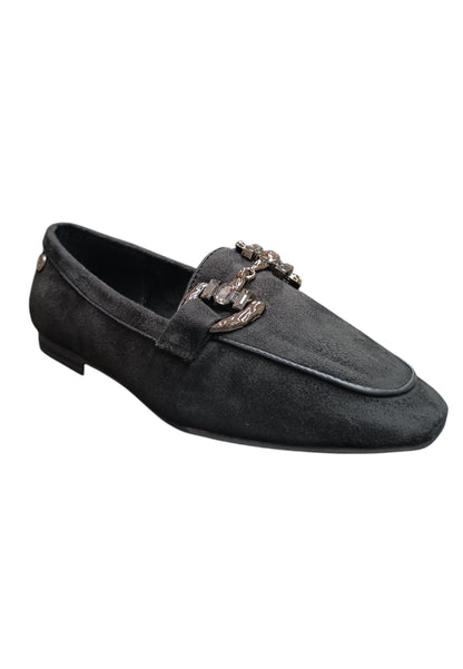 Ballerina donna XTI Zapato nero velluto elastico comfort style