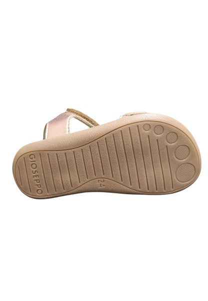 Sandalo bambina Gioseppo Hiram oro rosato pelle velcro comfort elegance