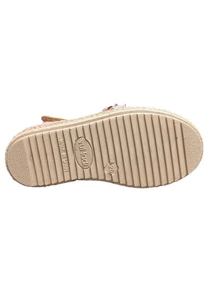Espadrillas bambina Vul-Ladi Carla beige rosa verde tela velcro summer style