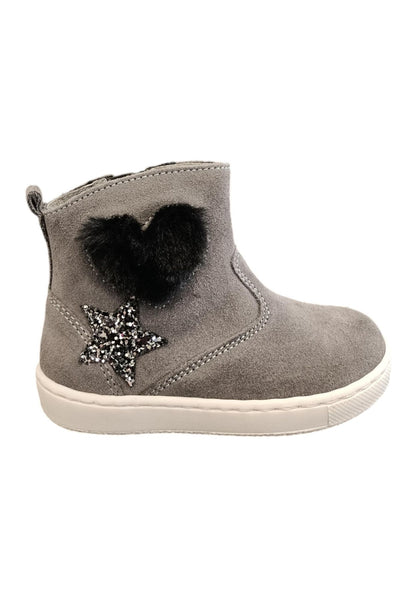 Stivaletti bambina Balocchi BLK STK grigio tortora pelle - Primi passi Made in Italy