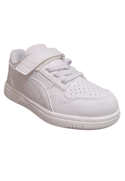 Scarpe sneakers Bambini e ragazzi PUMA REBOUND  bianco laccio elastico e velcro