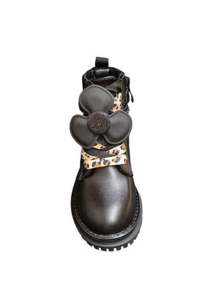 Anfibio bambina Gioseppo Mulliken nero pelle zip laterale urban style